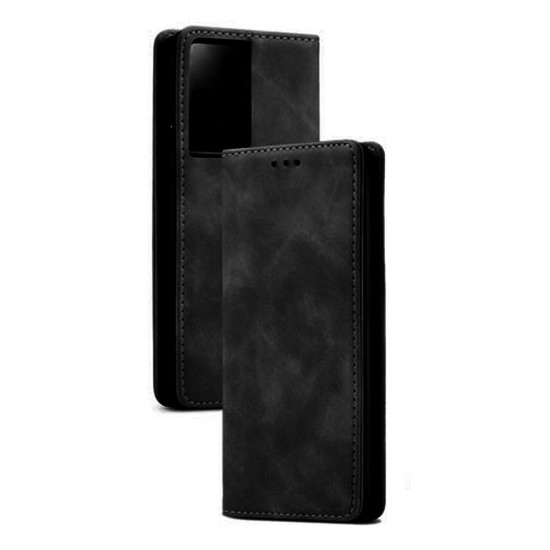 LEATHER FLIP COVER WITH INTERNAL POCKET FOR SAMSUNG GALAXY S21 ULTRA BLACK